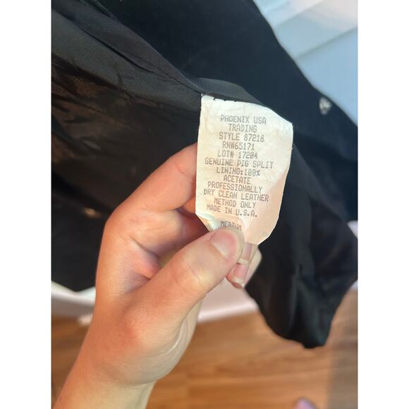 Vintage USA Phoenix Suede Leather Vest Made in USA Medium - Picture 3 of 4